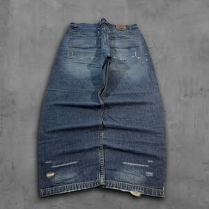 Y2K Baggy Grunge Wide Leg Blue Pepe Jeans Raver 2000s Jeans